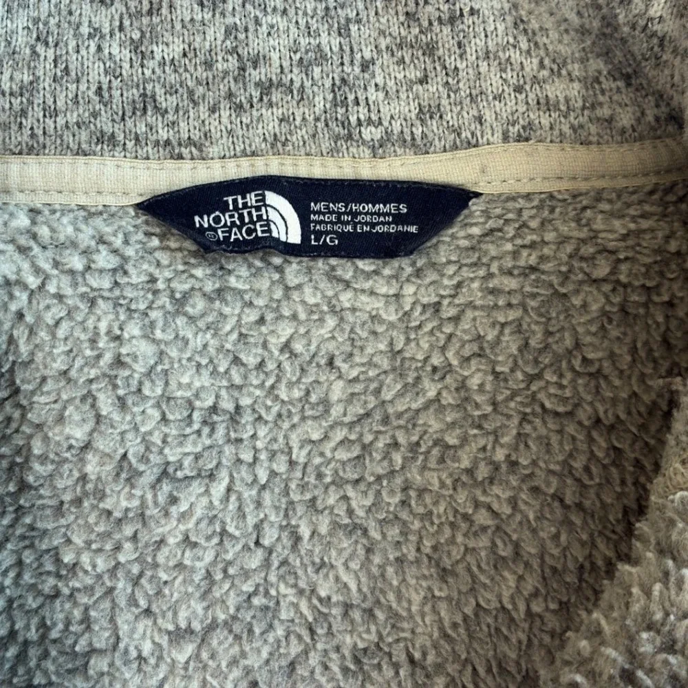 The North Face Mens Gray Marled Fleece 1/4 Zip Pullover Jacket Size Large L